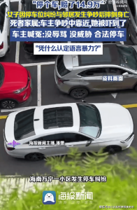 业主回应停个车赔了14.9万 争吵致死引争议