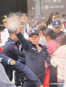 一楼盘遭哄抢保安喷辣椒水 开盘现场陷入混乱