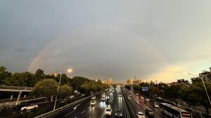 惊喜！北京出彩虹了 多角度捕捉美景