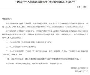 事关个人贷款利率上限 六大行公示 新标准即将实施