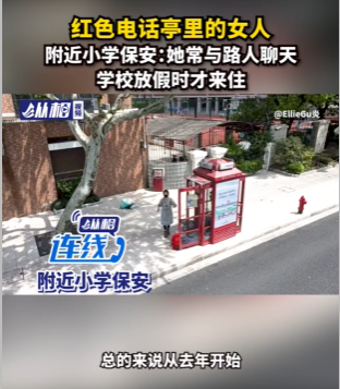 在上海电话亭住了一个月的女人是谁？保安：50岁上下，带着一条狗