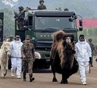 印度举行阅兵式庆祝建军78周年 展示西部边境战略地位