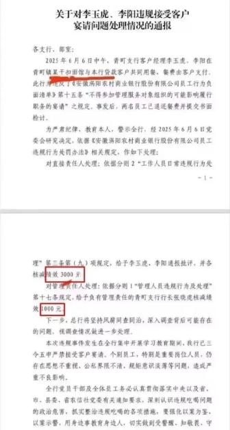 兩銀行員工接受客戶(hù)宴請(qǐng)被罰 違規(guī)行為引關(guān)注
