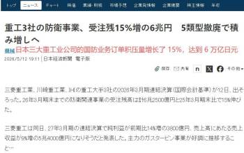 日本军工企业快速扩张 订单激增引发关注