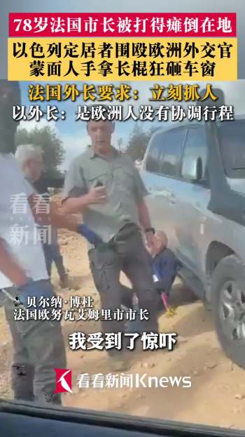 法国市长遭犹太定居者殴打 外交官遇袭引发关注