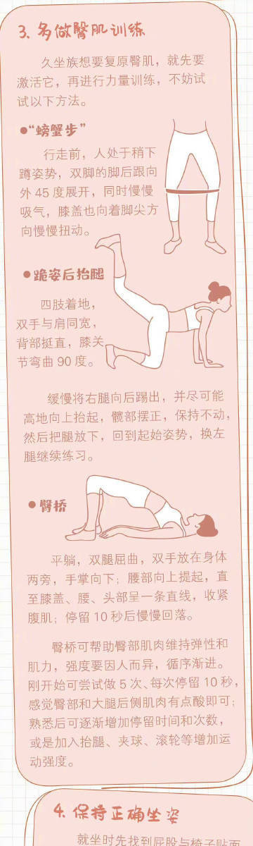 原来腰疼是因为屁股肌肉弱！久坐的人一定要好好锻炼屁股 