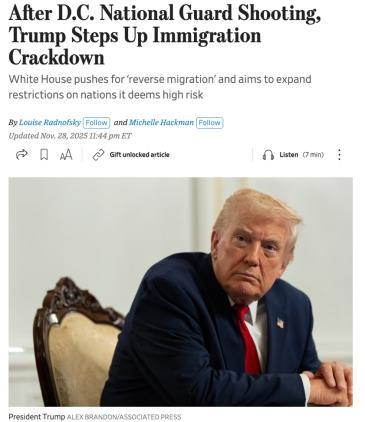 “永久暫停移民”再次“撕裂”美國社會