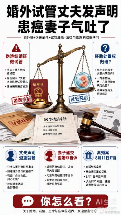 患癌妻子称丈夫声明避重就轻
