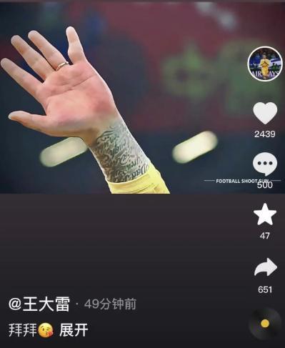 告別國家隊,？36歲王大雷更新社媒：拜拜