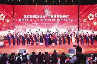 陕西举行纪念“三八”国际妇女节114周年表彰大会