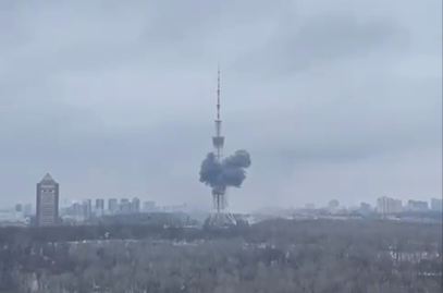 乌克兰基辅电视塔附近发生爆炸