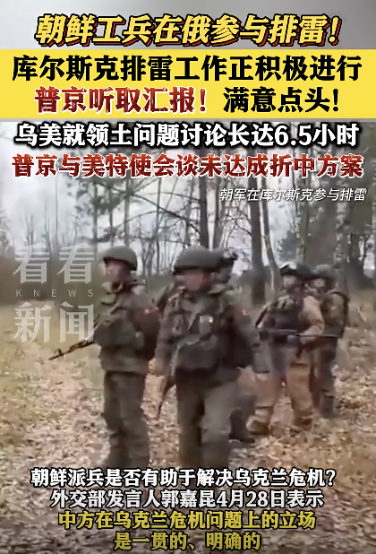 朝鲜参与俄罗斯排雷工作