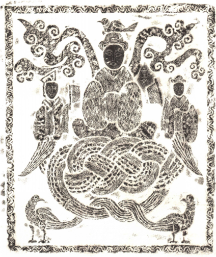 汉代墓葬石刻中的西王母像.来源/《中国画像石全集》