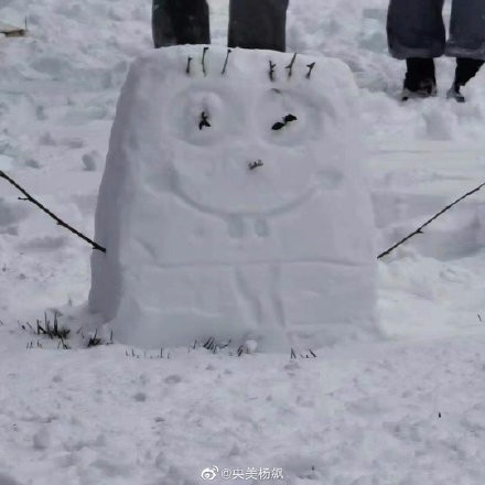 哈哈哈！你的家乡下雪了吗？堆雪人还是得看美院