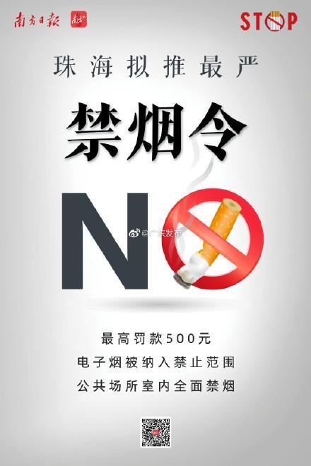 珠海拟出台公共场所控烟条例 在禁止吸烟场所吸烟至少罚款50元！你们怎么看？