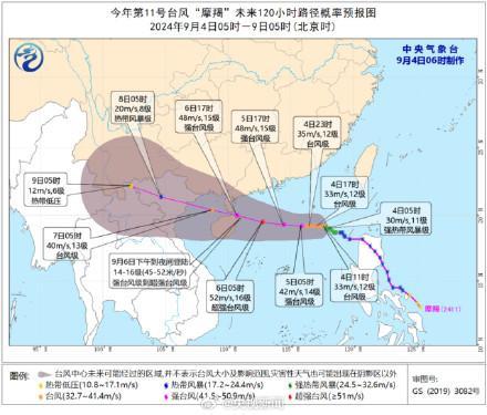 台风摩羯来袭这3地或有特大暴雨