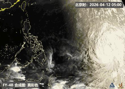 第4号台风森拉克加强为超强台风级 向西北方向移动强度继续加强