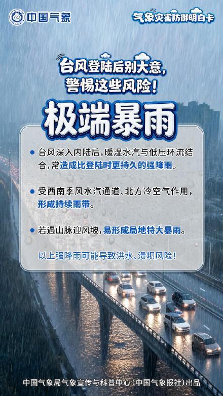白海豚带来的风雨影响将持续