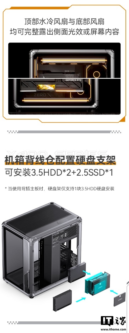 599 元：乔思伯推出 X400 系列机箱，分仓式海景房 + 外骨骼架构、支持背插主板
