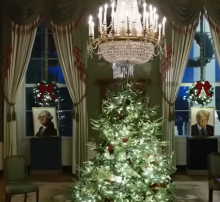 特朗普将自己画像与华盛顿并列！