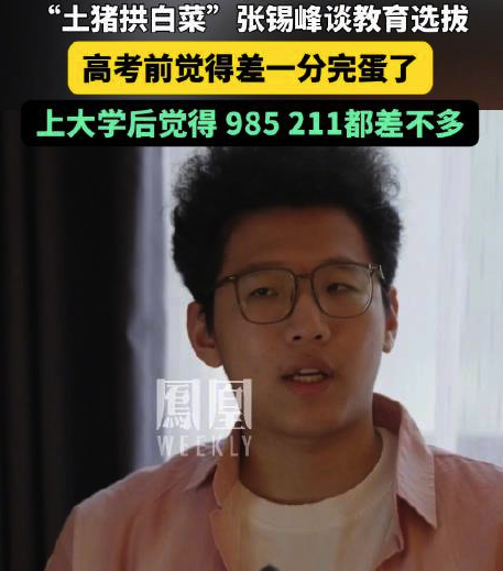 張錫峰稱大學(xué)后覺(jué)得985211都差不多 