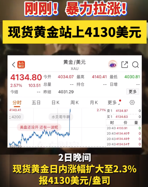 金价暴力拉涨 金饰价格连涨三天