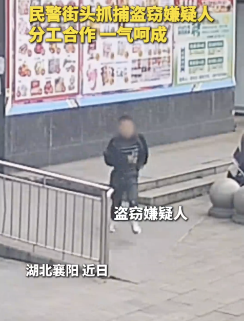 民警街头抓捕盗窃犯 这一飞扑太帅了