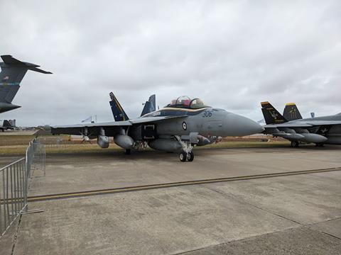 澳大利亚皇家空军重新接收一架EA-18G，该机型是F/A-18F“超级大黄蜂”的变种