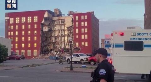 美国一公寓楼发生部分坍塌 已救出8人