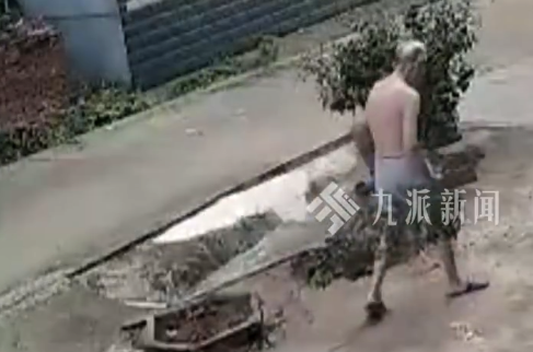 孙女一句停车难爷爷挖平门前绿化：他知道孙女买车很高兴，说累一点也开心