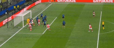 复盘阿森纳3-1国米：比赛强度认知差别大，蓝黑军真不会打强队 国米出线前景堪忧