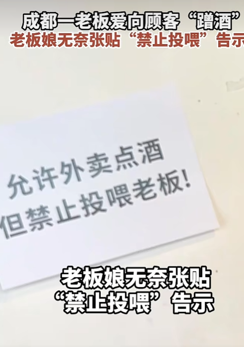 饭店老板借送菜为由蹭酒水
