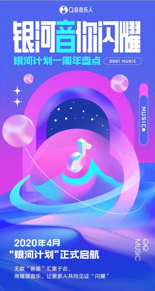 QQ音乐“银河计划”上线一周年 已成新星与热歌的“爆发地”