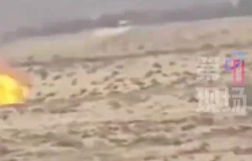 中国卫星拍下印度战机坠毁现场 地面留下大片焦黑区域
