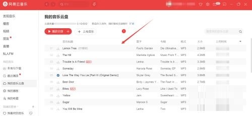 网易云音乐怎么打开音乐云盘