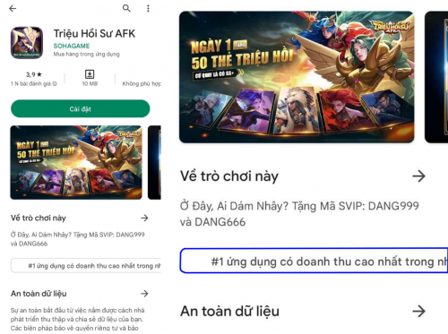SohaGame是越南运营AFK卡牌游戏系列备受欢迎的游戏发行商