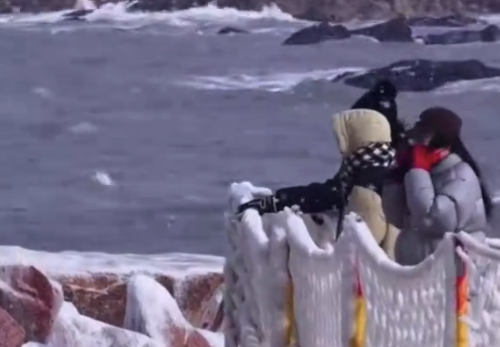 海潮冻成梦乡冰挂！山东藏了个“小北极”