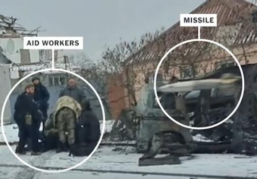 俄军消灭美退役士兵最新现场：导弹瞬间命中，车辆火光中解体粉碎