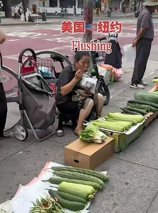 华人大爷摆摊卖菜占领纽约早市 无证经营风险高