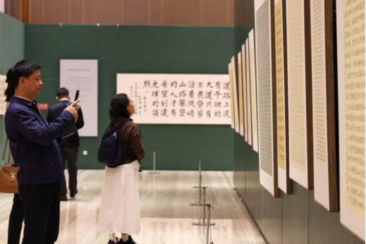 敬畏经典——罗殿龙临创楷书作品展 在中国国度画院好意思术馆开幕