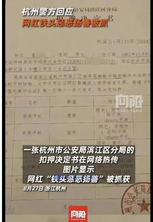 公安机关对“铁头”等人立案侦查