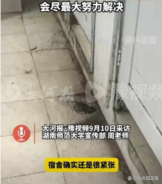 湖南师大被曝霉菌宿舍后连夜装修 学生居住环境引争议