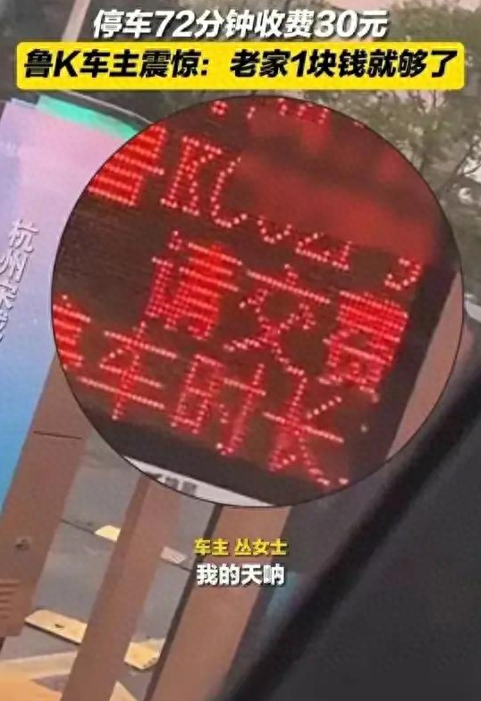 外地车主被杭州每小时15元停车费吓到，老家停车才一元！