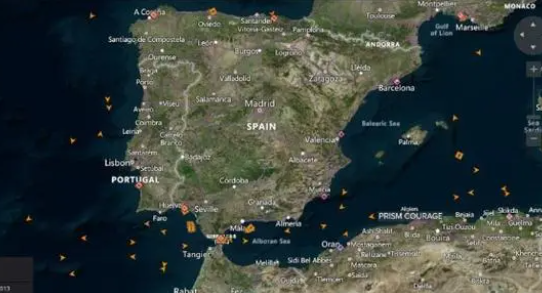 数十艘液化天然气船在西班牙排队