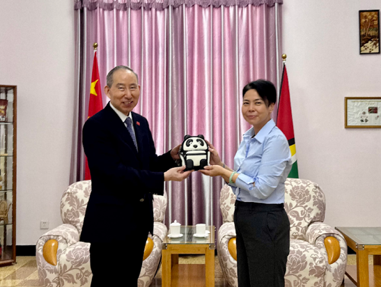 龙宇翔与圭亚那驻华大使周雅欣举行会见