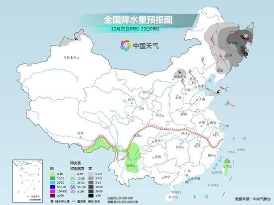 我国中东部大部持续干冷 明起东北迎大范围降雪