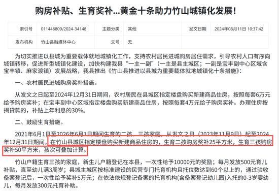 湖北一地生娃最高奖75平住房 生育奖补政策引热议