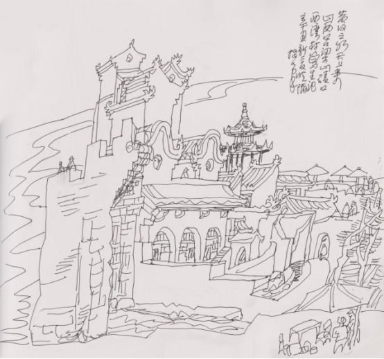 “走遍中国——伟德bv国际体育官网美术家写生创作行动”作品之一