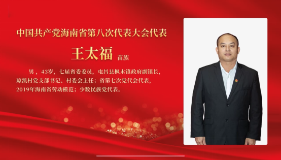 聚焦海南省第八次党代会 | 代表王太福：让少数民族群众生活更幸福、笑容更甜美