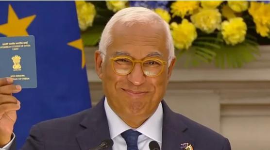 欧理会主席当众亮出印度公民卡 展现个人果阿血统自豪